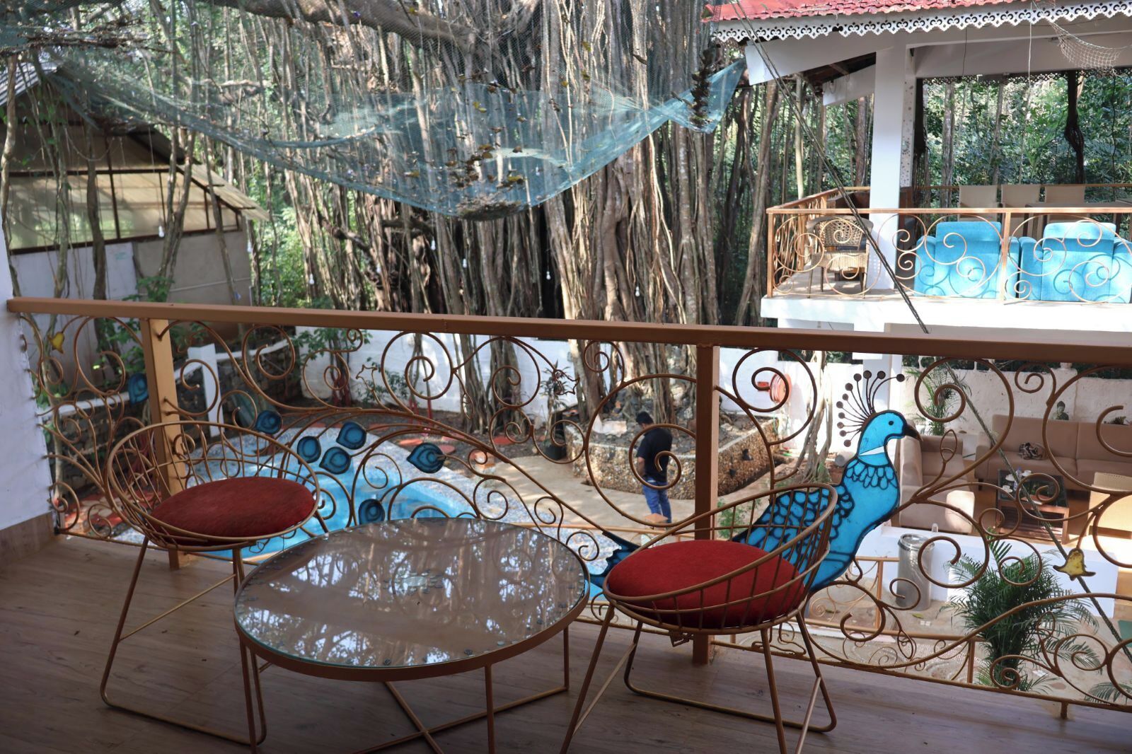 Deluxe-herbergi með tvíbreiðu rúmi - borgarsýn | Verönd/útipallur