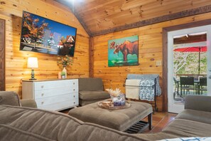 Smart TV, fireplace, video games