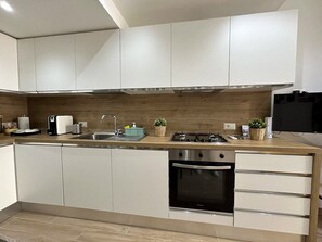 Fridge, oven, stovetop, dishwasher