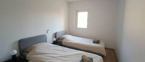 2 slaapkamers, beddengoed