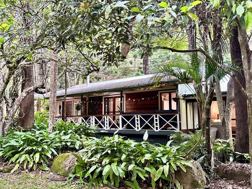 Creekside Rainforest Retreat, perfect for groups seeking a nature getaway.