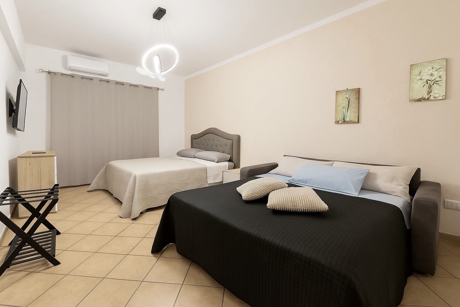 1 chambre, fer et planche à repasser, Wi-Fi gratuit, draps fournis