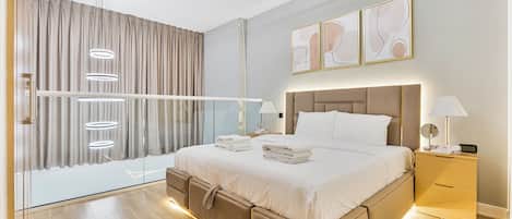 1 chambre, coffre-fort, fer et planche Ă repasser