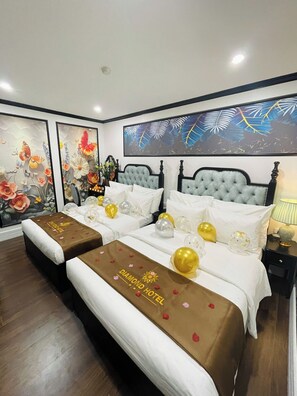 Frette Italian sheets, premium bedding, down duvets, memory-foam beds - Diamond Hotel (Long Bien)