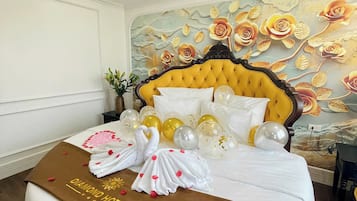 Phòng đôi Deluxe, quang cảnh thành phố | Bộ trải giường bằng vải Frette của Ý, bộ đồ giường cao cấp