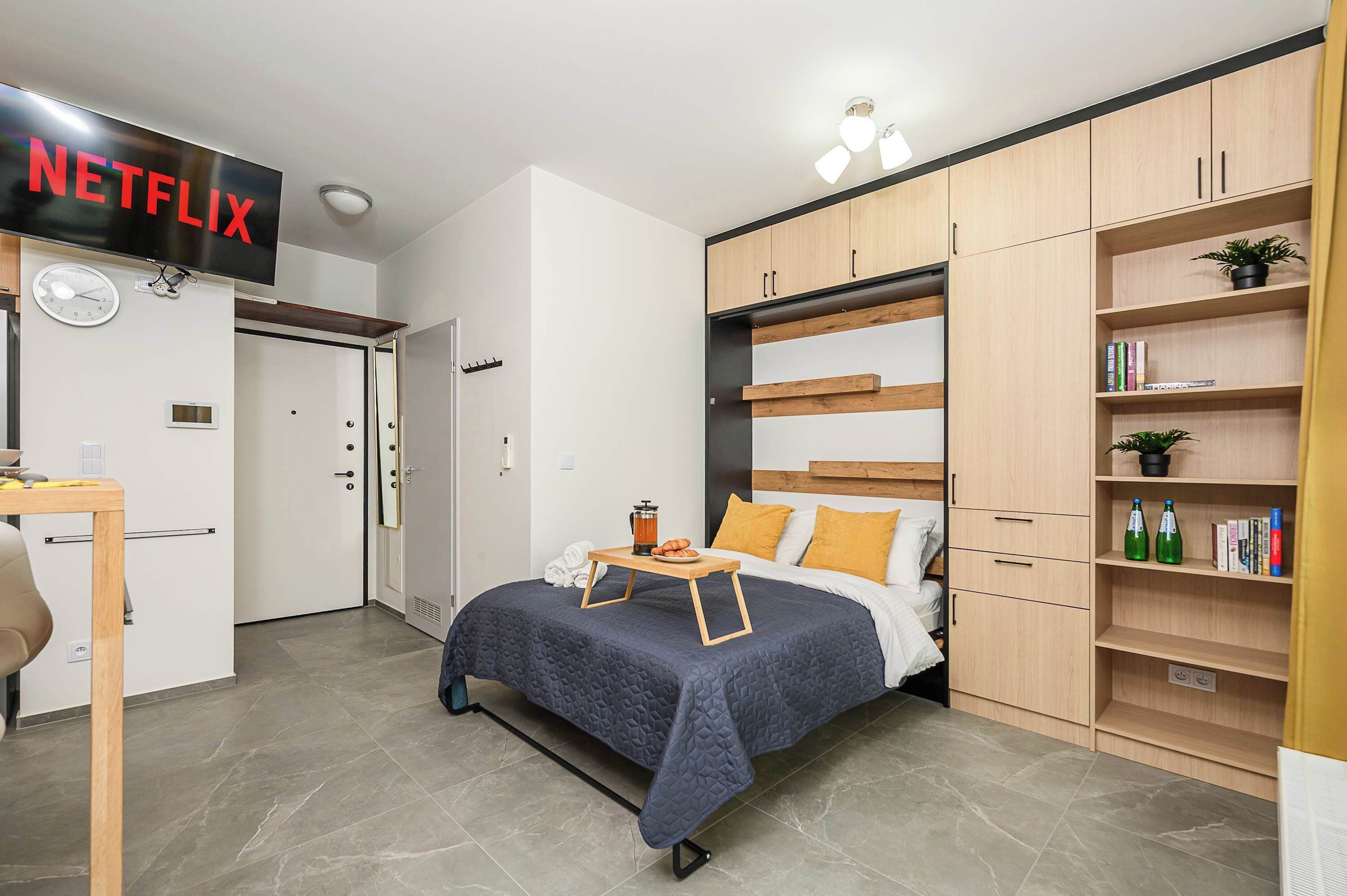 1 室のベッドルーム、アイロン / アイロン台、WiFi、ベッドシーツ