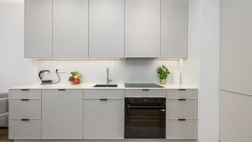 Fridge, oven, stovetop, dishwasher