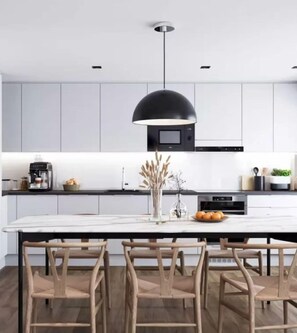 ثلاجة، ميكروويف، فرن، موقد طهي مسطح