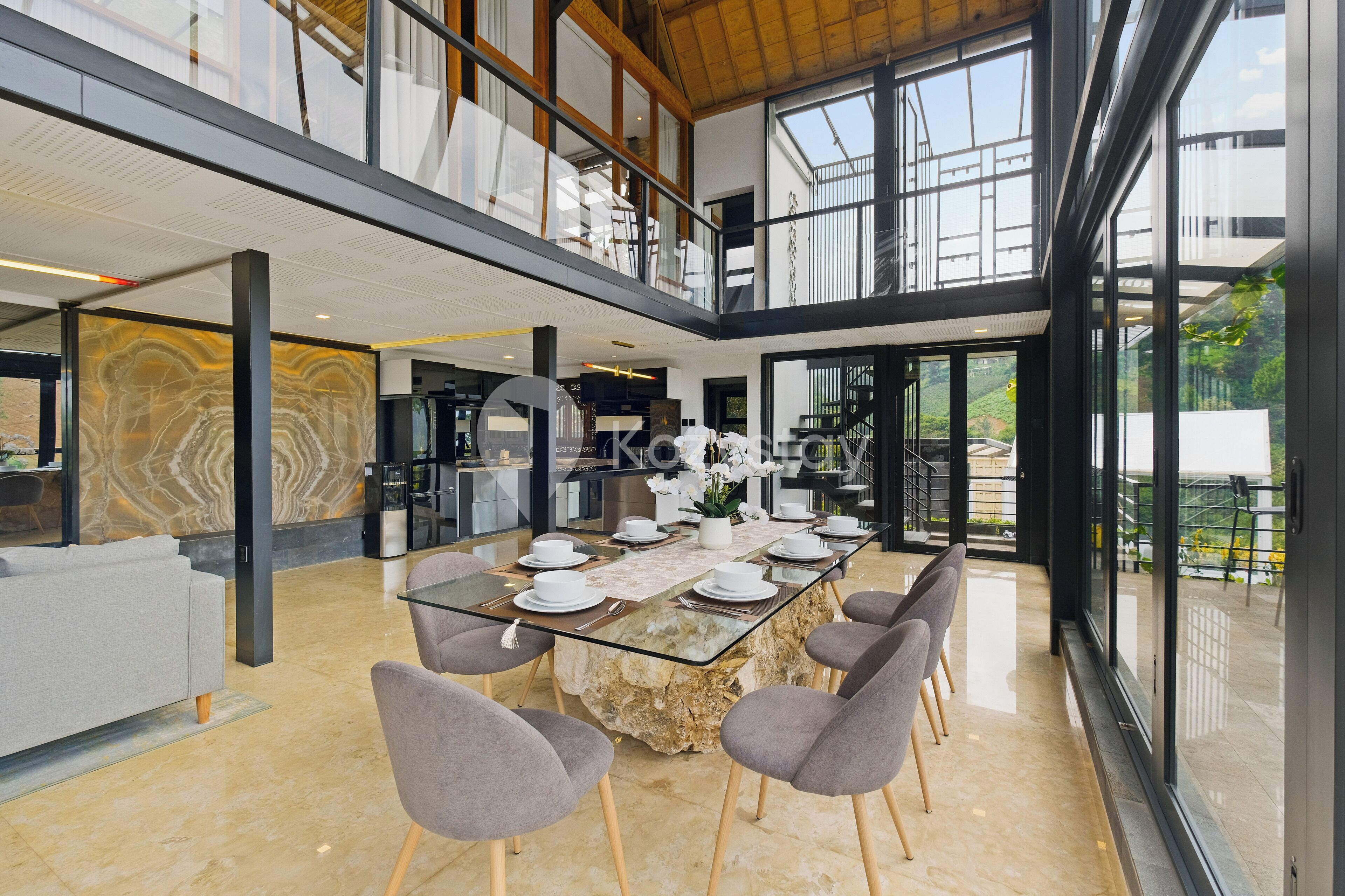 Villa, 4 chambres, vue montagne | Salle à manger