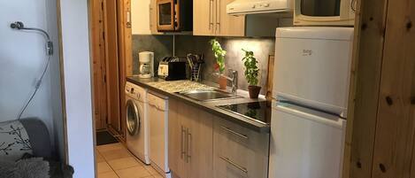 Microwave, oven, stovetop, dishwasher