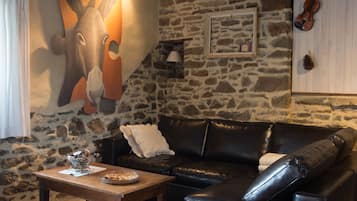 Televisie en een open haard