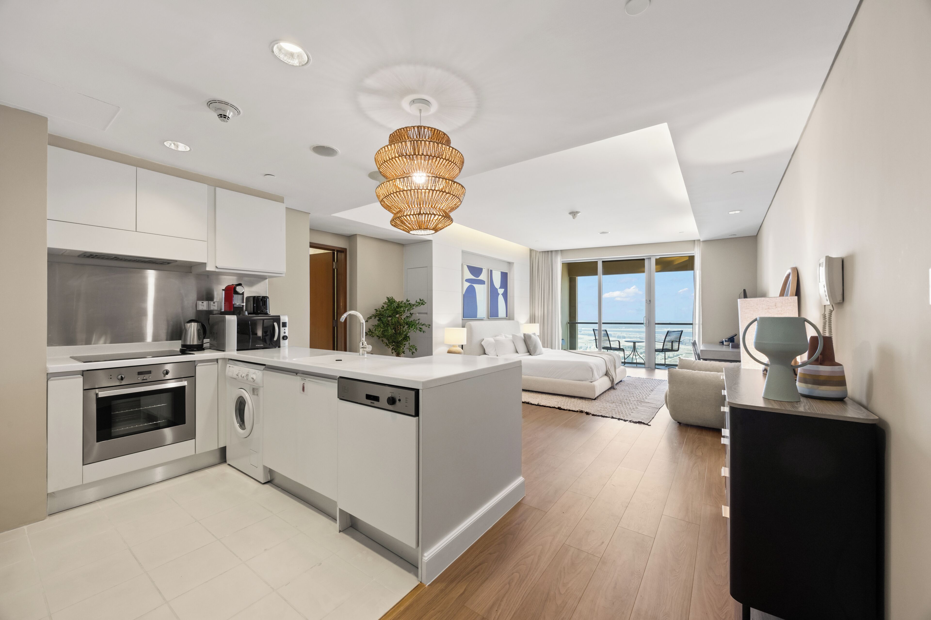 Studio – deluxe, balkong, byutsikt | Eget kjøkken