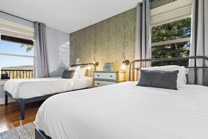 4 bedrooms, iron/ironing board, travel cot, WiFi