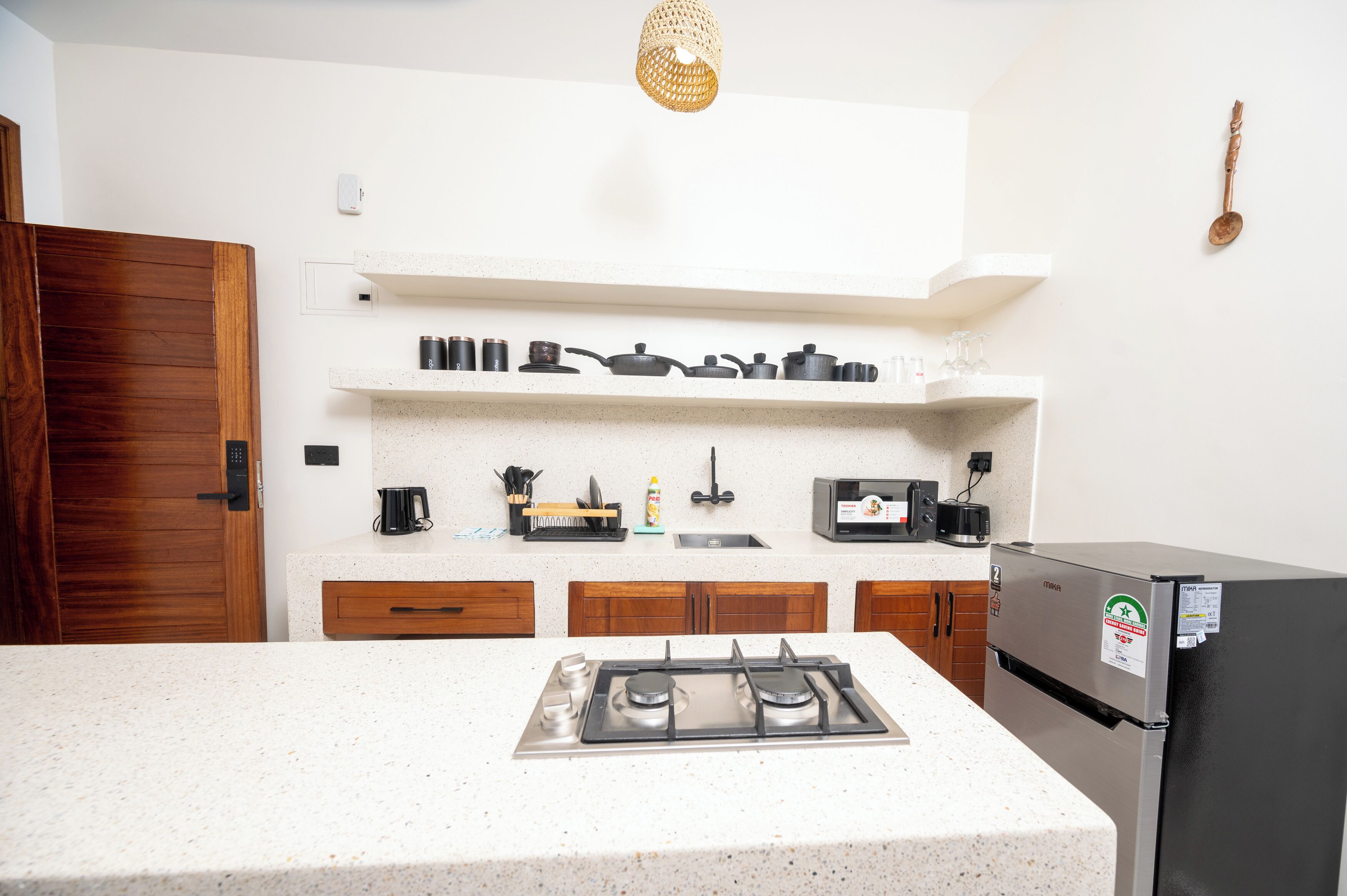 Microwave, stovetop, dishwasher