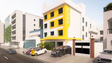 Vista frontal de la propiedad