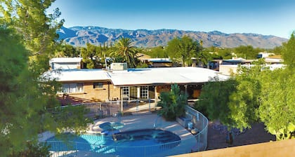 Relax at Sonoran Gem Escape-your private desert retreat with a sparkling pool, soothing spa, and mountain views.