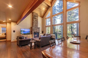 TV, fireplace, offices