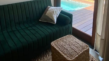 Deluxe Double Room, 1 King Bed with Sofa bed | Living area