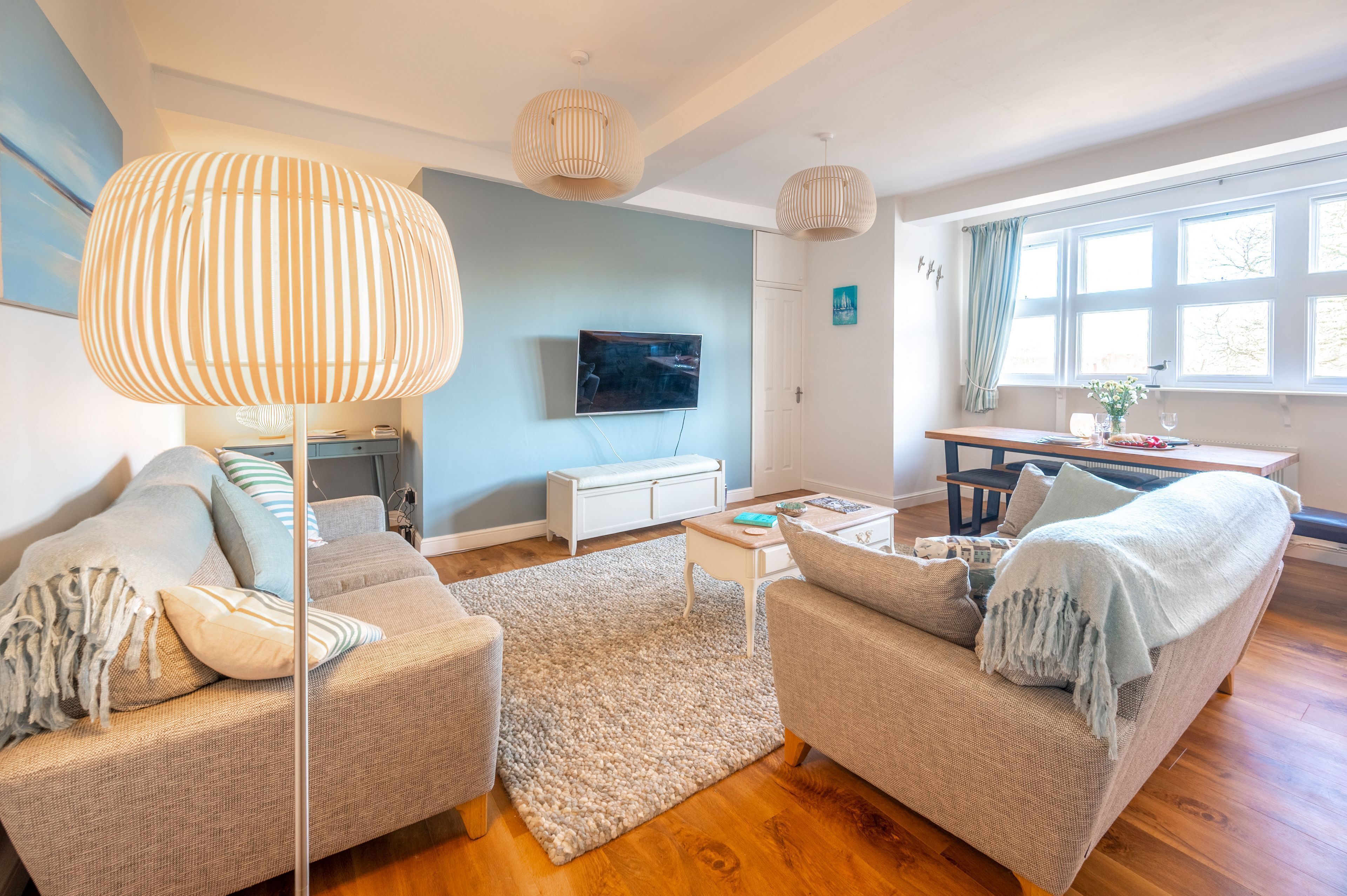 Una televisión, un reproductor de DVD