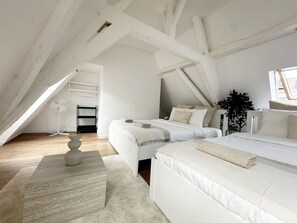 2 dormitorios, tabla de planchar con plancha, wifi y ropa de cama