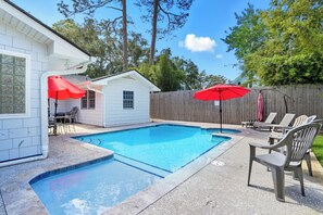 A heated pool