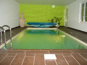 Pool - Gîte la Combe Verte – Renovated Farmhouse with Indoor Pool (Claveyson)