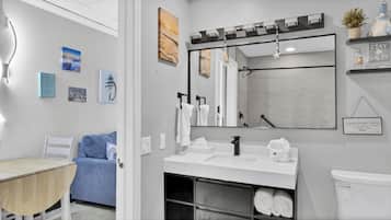 Hair dryer, towels