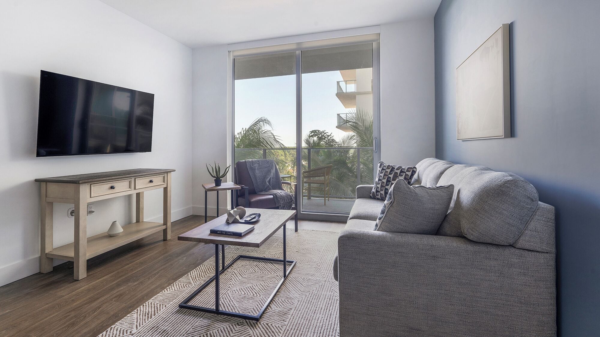 Apartment (2 Bedrooms) | Living area | 50-inch Smart TV with digital channels