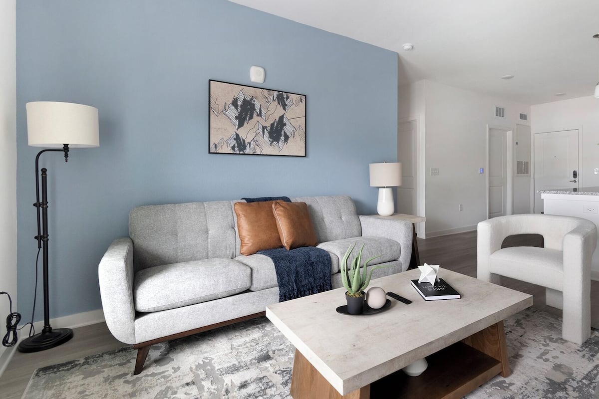 Căn hộ (2 Bedrooms) | Khu phòng khách | TV 50-inch có truyền hình kỹ thuật số