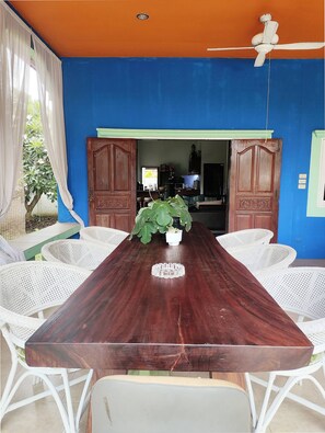 Phòng, 1 phòng ngủ, hút thuốc, hồ bơi riêng | Phòng ăn