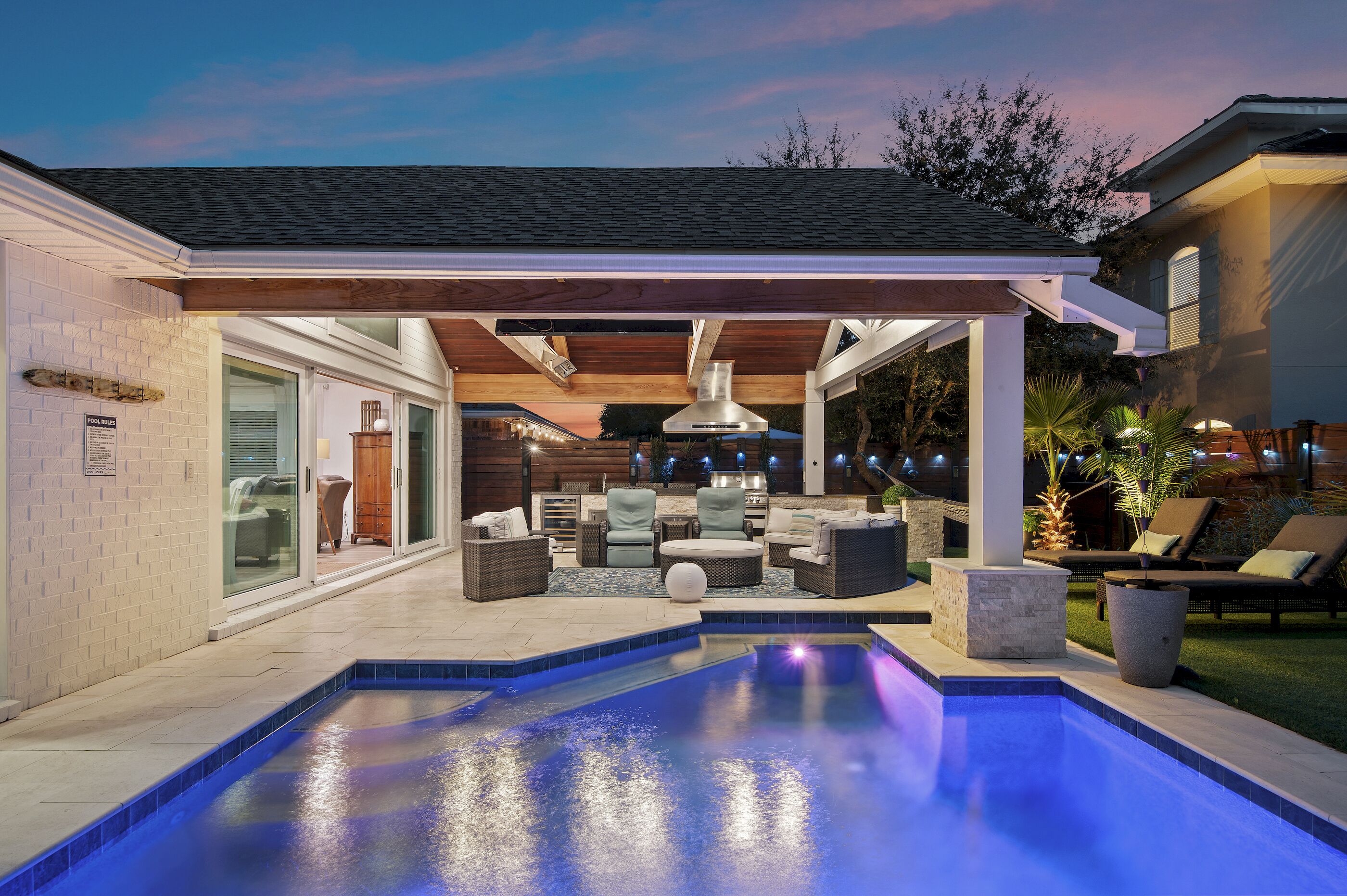 A heated pool