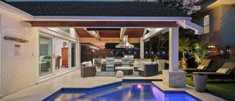 A heated pool