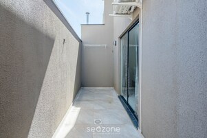 Apartamento básico | Detalhe da fachada