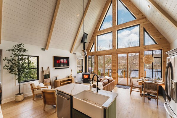 Interior - Luxury Lake A-Frame Hot Tub + Game Room + Sauna  (West Milford)