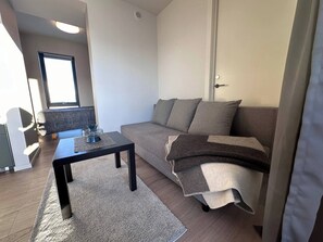 Departamento, 1 habitación, para fumadores, balcón | Área de sala de estar