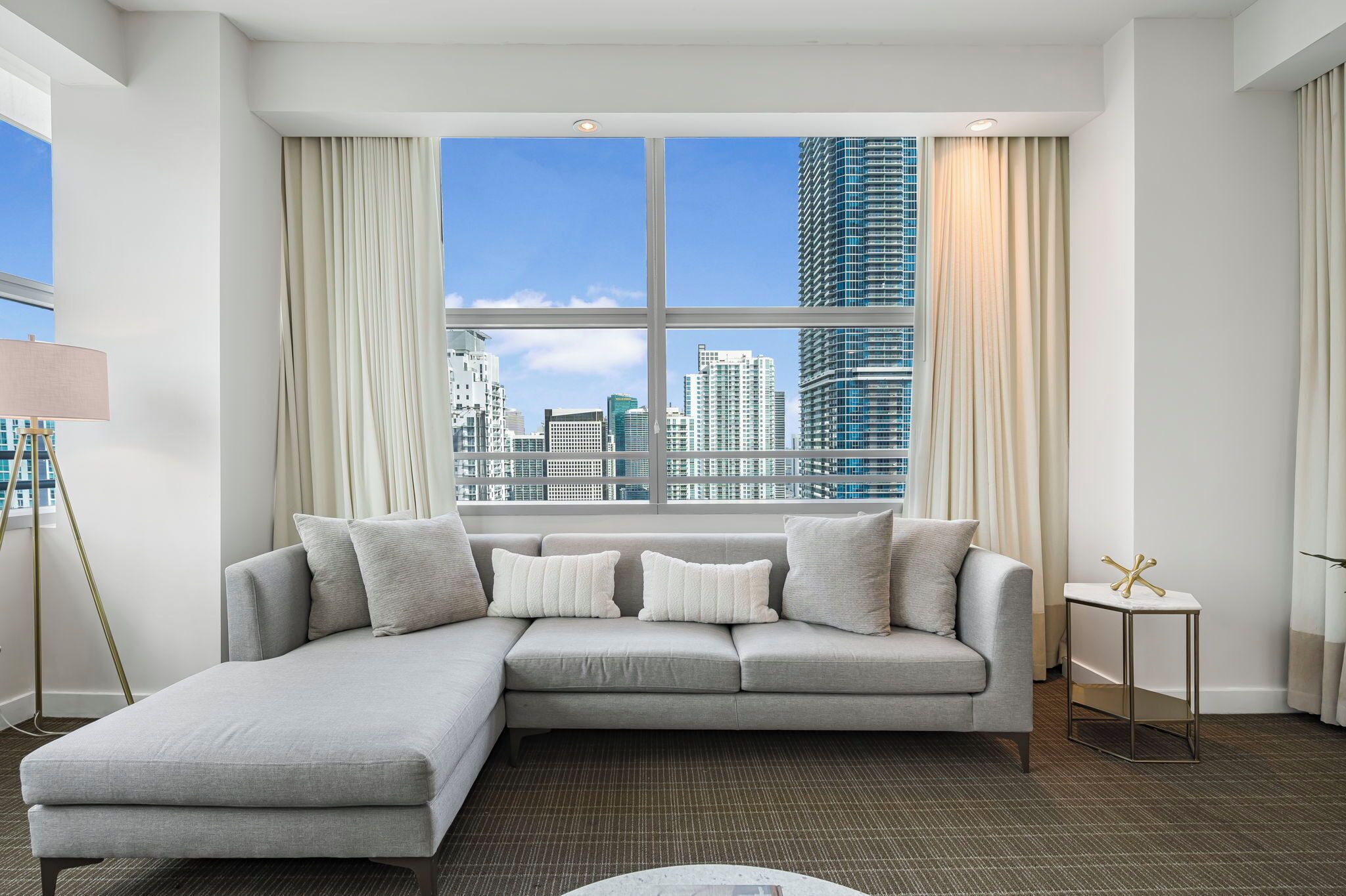 Condo, Balcony, City View | Living area | 10-inch plasma TV with cable channels