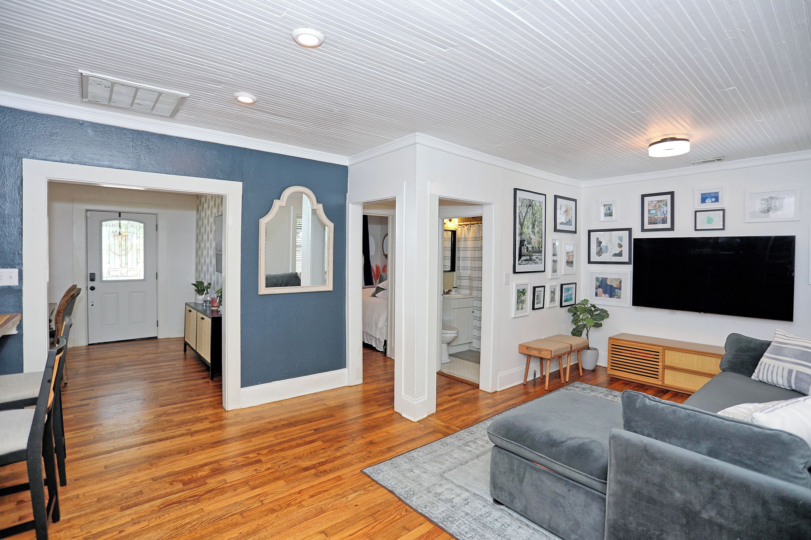 Bungalow, Patio, Courtyard View | Living area | 50-inch Smart TV with digital channels, Netflix, Hulu