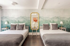 شقة - منظر للفناء | ملاءات للفراش لا تسبب الحساسية وأسرّة بطبقة علوية مريحة