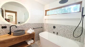 Hair dryer, towels
