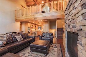 Chalet, Multiple Beds, Hot Tub, Mountain View (The T-Pot) | Living area - The T-pot Chalet for 12 (South Lake Tahoe)