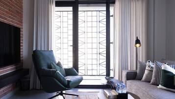Apartment, 1 Schlafzimmer, Stadtblick | Wohnbereich