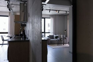 公寓, 1 間臥室, 城市景 | 客廳 | 平面電視