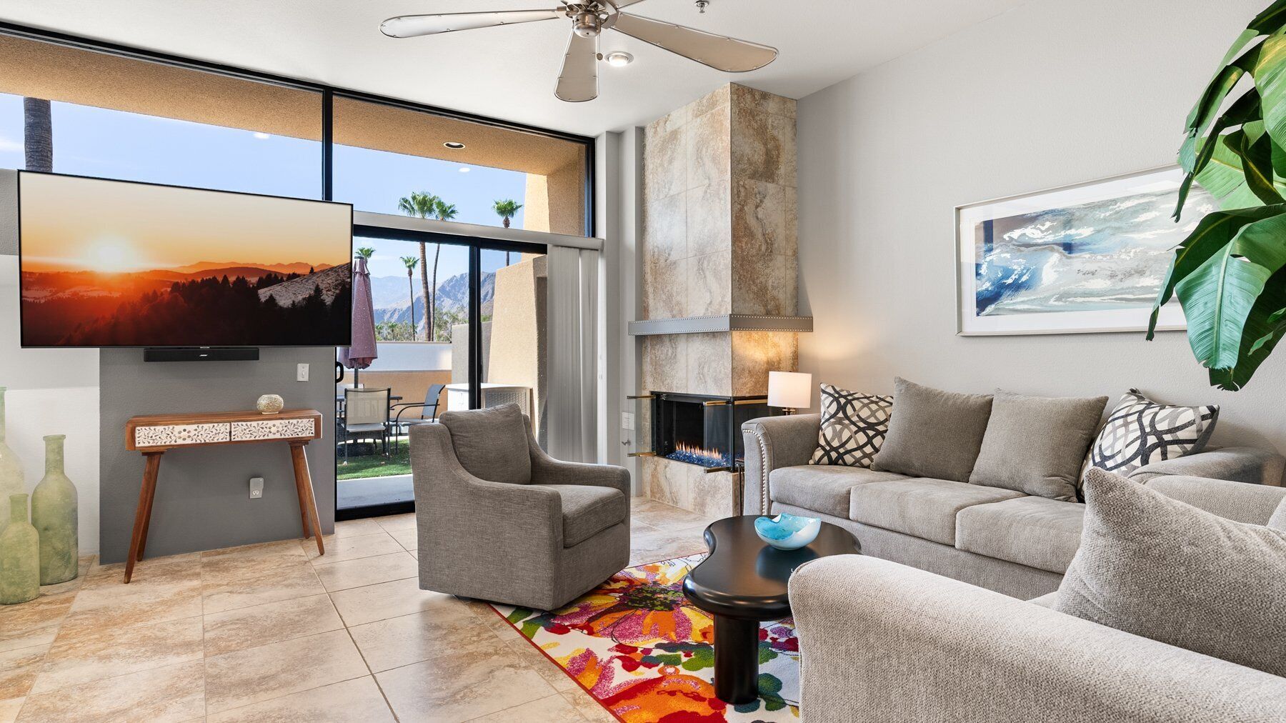 Condo, 1 King Bed, Balcony, Mountain View (Stevens 502) | Living area