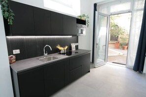 Microwave, stovetop, dishwasher