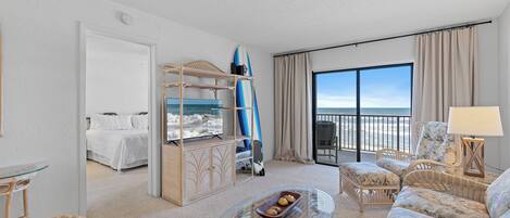 2 bedrooms, desk, iron/ironing board, travel crib