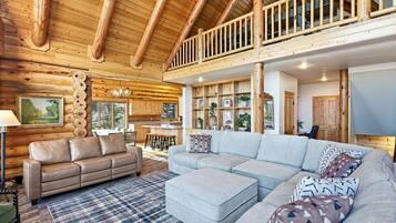 Een smart-tv, een open haard, videogames en boeken