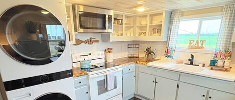 Microwave, oven, stovetop, dishwasher