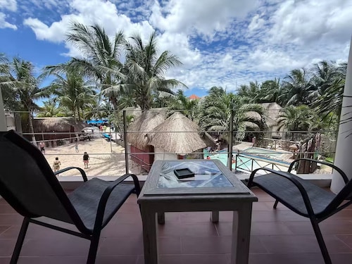 Enjoy a Caribbean beach a few feet from your bed