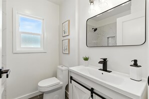 Towels, soap, toilet paper