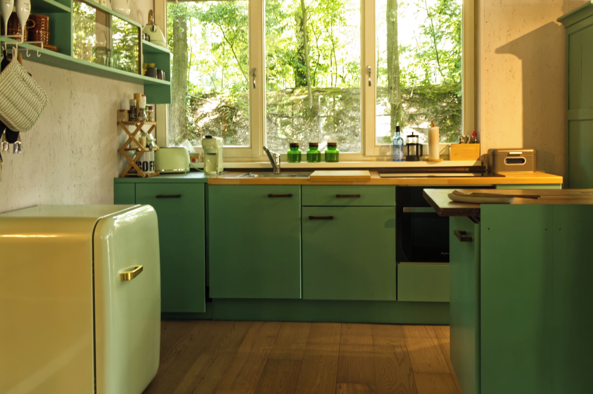 Microwave, oven, stovetop, dishwasher